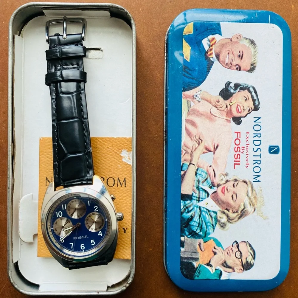 1995 FOSSIL CHRONOGRAPH WATCH BQ-8729